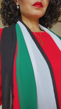 Four-colour chiffon Palestinian headscarf