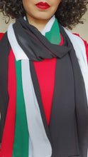 Four-colour chiffon Palestinian headscarf